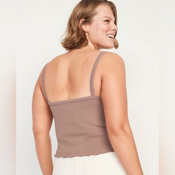 Old Navy Fitted Cropped Rib-Knit Cami Top for Women - Picture 5 of 9